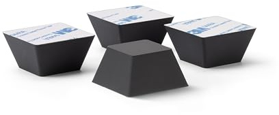 Dynavox Silikonelastomer dämpare EDS32 set med 4, universella absorberande fötter för HiFi-enheter, högtalare, förstärkare, subwoofer och skivspelare, vibrationsdämpare med 3M självhäftande yta