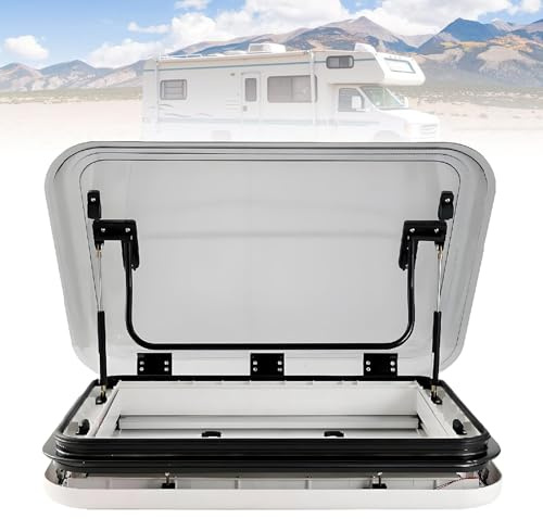 GAYAYAS Finestra da Tetto per Camper, lucernario a LED in Lega di Alluminio, Copertura per Tetto di Camper, con reti e Parasole, per roulotte, rimorchi, Barche 700 * 500mm