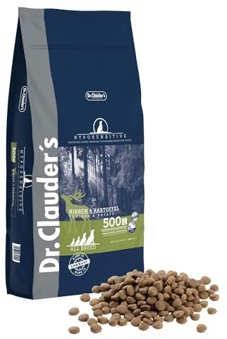 DR.CLAUDER'S - Hyposensitive | Trockenfutter mit Singleprotein für Sensible, ausgewachsene Hunde. Getreide- und glutenfreies Alleinfuttermittel im Beutel | 11,5kg Hirsch&Kartoffel