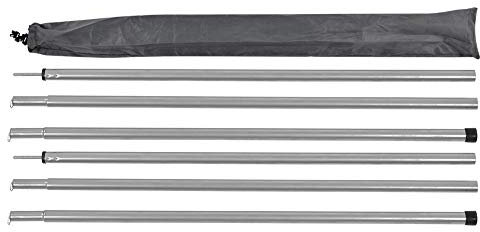 Pwshymi 6-teilige Zeltstangen Planenstangen Teleskopstangen Verstellbare Markisenstangen Leichtes Stangenzelt für Camping Sportinggoods