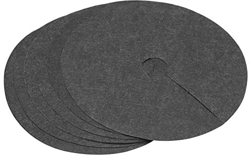 sourcing map Árbol Mantillo Anillo 32cm No Tejido Árbol Protector Estera Plantar Cobertura para Hierba Control Redondo Maleza Barrera Negro Paquete de 6
