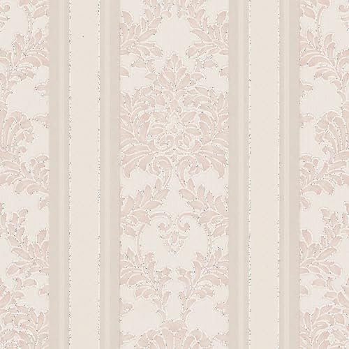 Erismann 20030-02 Papier peint texturé en non-tissé Motif baroque Beige 0,53 x 10,05 m