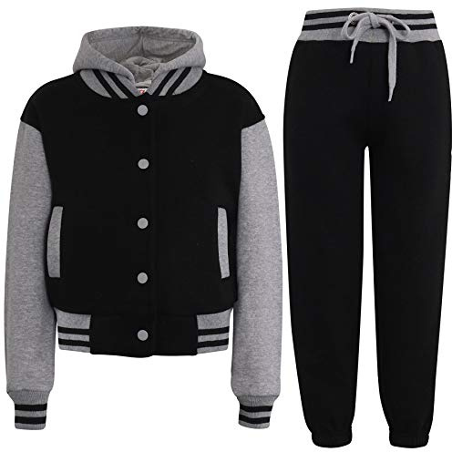 A2Z 4 Kids Girls Boys - T.S B.B Plain Black & Grey 7-8