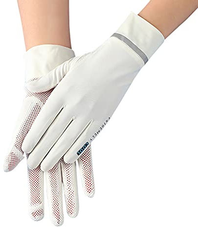 UV Schutz Handschuhe Sommer Fahren Handschuhe Bequem Unisex Fahrradhandschuhe Sonnenschutz Handgelenk Handschuhen Anti UV Kühlung Atmungsaktiv Elastisch Sommerhandschuhe für Outdoor Autofahren