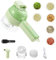 PW TOOLS Cortador Verduras Eléctrico Portátil 4 En 1, Procesador Alimentos Chopper Mano, Licuadora Rebanadora Inalámbrica, Picadora Ajo, Trituradora Alimentos