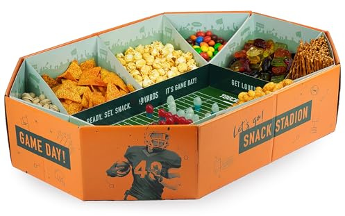 40YARDS Snack Stadium de Football américain - Grand Stade de Snack XXL (61 x 43 cm) : Super comme décoration pour Une fête de Football Bowl ou comme Cadeau (réutilisable)