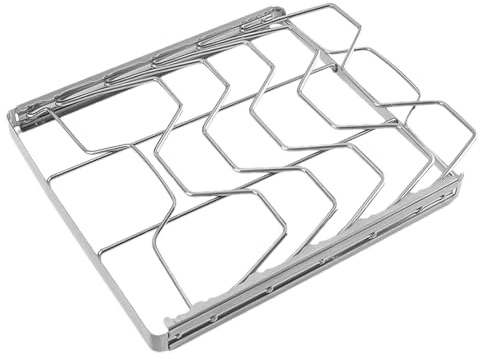 Uozonit Grillställ för grill | BBQ grillmatlagningsställ – rostfritt stål grillstativ, ribbställ för utomhusgrill, hopfällbart grillställ, grilltillbehör