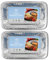 G4GADGET Pack of 2 Large Aluminium Foil Trays 32x20x3.2cm - Ideal for BBQ, Cooking, Baking, Roasting, & Food Storage, Silver