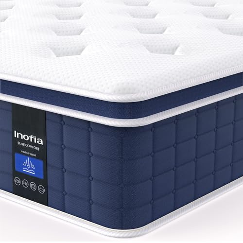 Inofia Ace Hybrid Pro, 90x200 cm, altezza 30 cm, materasso semi-rigido H2, 7 zone, con 100 notti di prova, materasso ortopedico per un sonno ristoratore. (H2/30cm, 90X200cm)
