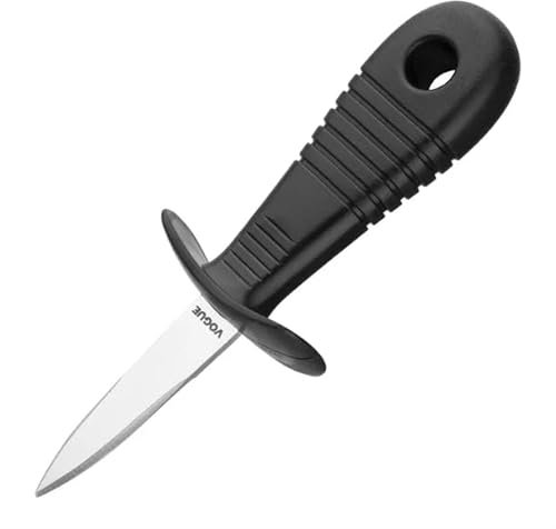 Vogue Oyster Knife - Oyster Knife - Stainless Steel - Adults, Black
