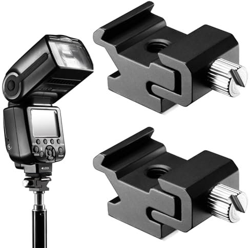 Kamera Blitzschuhadapter,Blitzschuh Adapter 1/4-Zoll-Stativgewinde,Blitzschuh-Halterung,Blitzhalterung,Kamera Hotshoe Adapter,Hot Shoe Adapter 1/4 für Kamera Und Camcorder Rigs,2 Stück