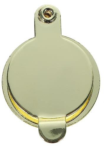NUOBESTY Cache-jonction Porte En Cuivre 16 Mm Chromé, Protecteur De Vue Rotatif, Cache-trou De Porte Intérieur Pour Appartement, Accessoire Maison,