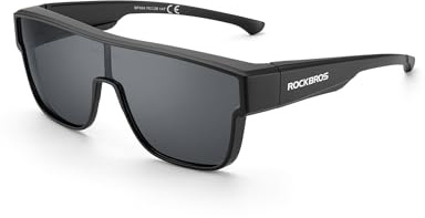ROCKBROS Gafas Ciclismo Polarizadas con Protección UV, Sobre-Gafas de Sol con Lentes Graduadas Deportivas para Senderismo Ciclismo Running