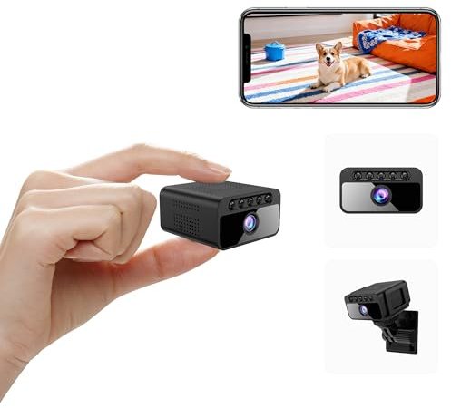 AOBOCAM Camara Espia 4K Mini WiFi, Visión Nocturna, Detección de Movimiento