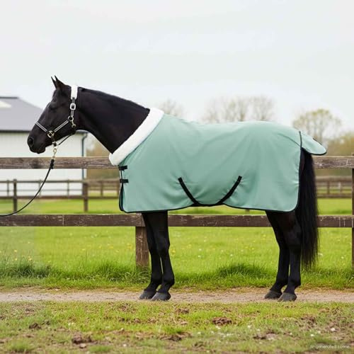 Kaloriko Couverture Équine Aqua Complet Fleece Polaire légère résistante au Vent pour Cheval extérieur Protection Hiver
