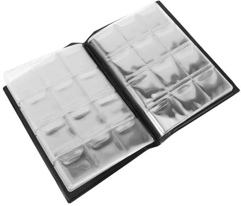 CHICAMPERA Álbum de Colección y Cubierta de PU Monedas de Monedas Rojo 120 Bolsillos Fácil de Transportar para Almacenar y Exhibir y Chapas