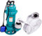 TAUCHPUMPE 750W + 2 STORZ C KUPPLUNG + 30m SCHLAUCH - Wasserpumpe Pumpe mit SCHNEIDWERK Schmutzwasserpumpe mit SCHWIMMER Fäkalienpumpe