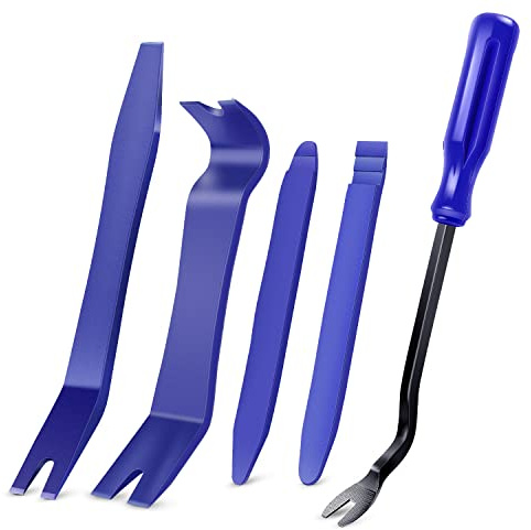 GOOACC 5PCS Auto Trim Removal Tool Kit No-Scratch Pry Tool Kit for Car Door Clip Panel & Audio Dashboard Dismantle -5PCS