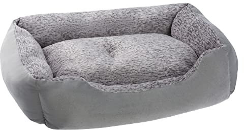 PETSTUFF Hundebett Kissen herausnehmbar waschbar Farb- und Größenwahl, grau, S