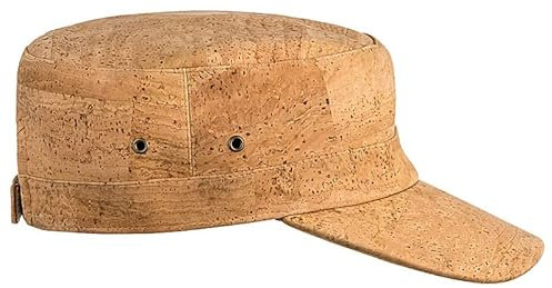 Military Cap aus Kork | Kork-Schirm-Mütze | Army-Cap aus Kork | Kork-Kappe | Beige | Natürlich und nachhaltig | Unisex