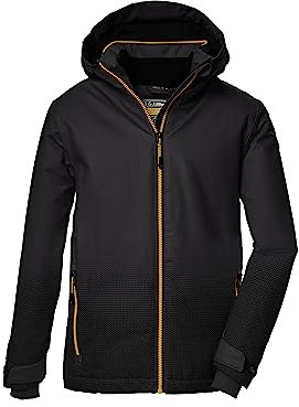 killtec Jungen Skijacke ist wasserdicht/Funktionsjacke mit Kapuze und Schneefang KSW 177 BYS SKI JCKT, anthrazit, 140, 39899-000