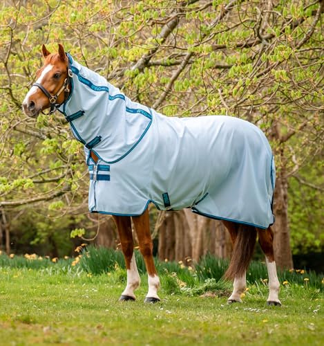 Horseware Ireland Amigo Bug Rug Fly Sheet 6'9 Azure Blue/Navy & Electric Blue