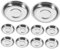 Ciieeo 10st Geschirr Aus Edelstahl Relish-teller Sushi-dip-schüssel Essigschalen Sojasauce-teller Pinch-schalen Snackschale Gemüse Dippen Rostfreier Stahl 10cm Ausrüstung