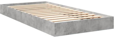 vidaXL Bettgestell Betongrau 90x200 cm Holzwerkstoff