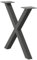 vidaXL Couchtischbeine X-Form 2 Stk. Anthrazit 60x(42-43) cm Stahl, Tischbein, Tischbein Metall, Esstischbein, Möbelbein, Schreibtischbein