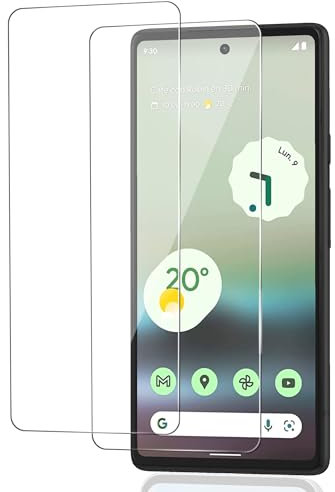 ICESPRING für Panzerglas für Google Pixel 6a Schutzfolie, 2 Stück Fingerabdruck-ID Panzerfolie für Google 6a Folie, 9H Härte Schutzglas für Pixel 6a Panzer Schutz Glas