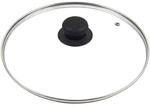 Gigzo Land Universal Cooking Pan Lid Cover – Clear Tempered Glass Lids with Heat Resistant Knob – Replacement Cover for Frying Pan & Skillet Cookware - Saucepan Cover for Kitchen, 18cm