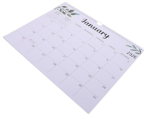 Calendario 2026 da parete, calendario mensile con grandi blocchi di date e festività in più paesi, per l'ufficio domestico, la pianificazione familiare e l'organizzazione a lungo t