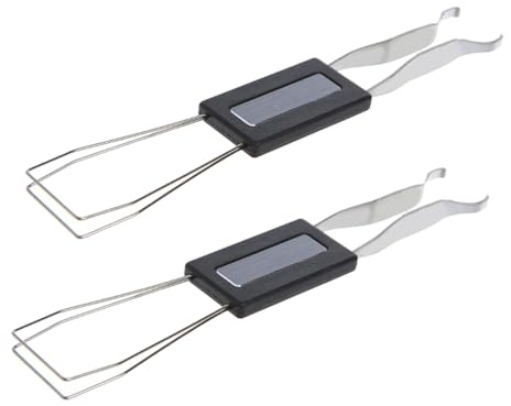 LRXIYODE Extractor de Teclas Herramienta Manual DIY de 2 Piezas para Teclado Mecánico para Remover Keycaps Fácilmente de Abs y Metal