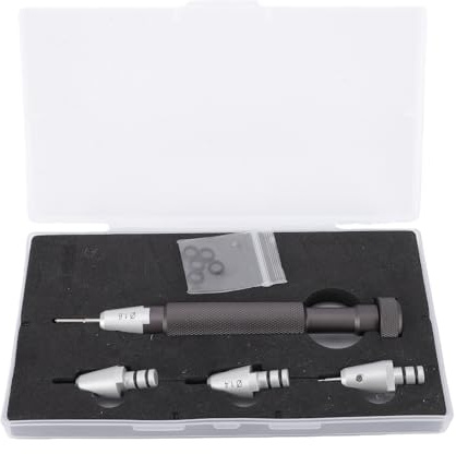 Srliya Klocka Skruvmejsel Set T Handtag Rostfritt Stål Professionella Juvelerare Skruvmejsel Set Halkfri med 1,2 1,4,8 Mm Bitar för Urmakare