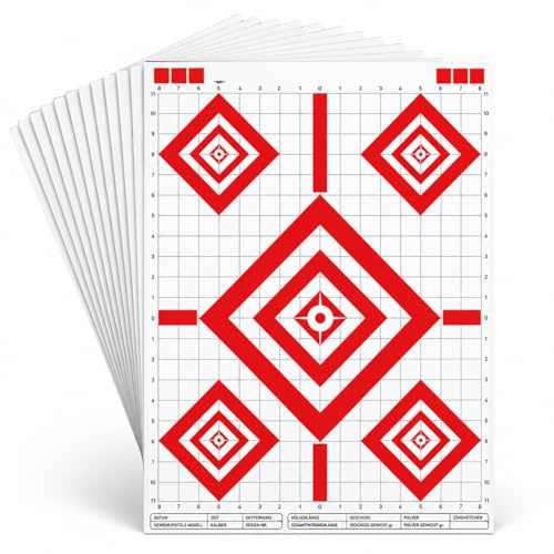 ADCSHOP 50 skjuttavlor 43 x 63,5 cm – 5 zoner – gruppering och precision