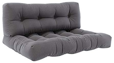 Vicco Pallet cushion set Flocken, Grey, 120 x 80 cm 2 parts