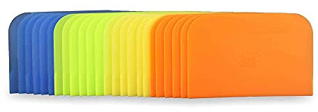 Muxel Simple Dough Card, Set of 6, 12 or 24 Dough Scrapers, Spatula or Cream Scraper, Plastic, 24 Item