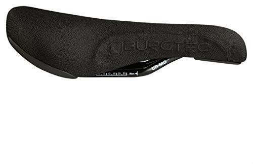 Burgtec The Cloud Boost Mountain Bike Saddle - Stealth Black, Cro-Mo Rails/MTB Riding Cycling Cycle Part Seat Comfort Chair Pad Part Component Off Road Enduro Downhill Freeride Dirt Jump Trail