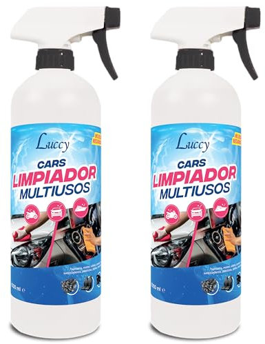 MUNTRADE Limpiador Coche Interior y Exterior Profesional 2 x 1L - Limpia tapicerias Coche, salpicadero, Cuero, Mosquitos, restaurador de plásticos Coche