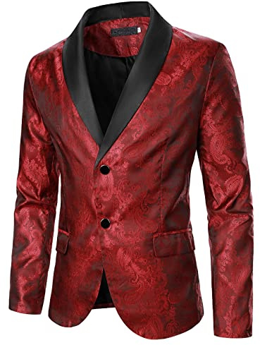 Duohropke Americana de lentejuelas para hombre, color dorado brillante, corte ajustado, abrigo de boda, abrigo de manga larga, chaqueta de hombre, disfraz de rendimiento para bodas y fiestas