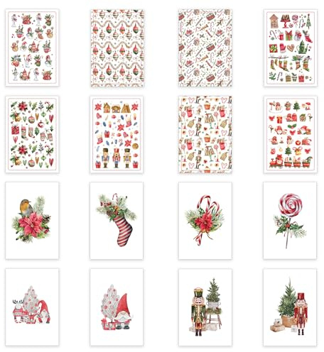 LINA OFFICINE GRAFICHE CREATIVE set biglietti auguri natale da 16 biglietti per natale con la busta porta biglietto 97-999