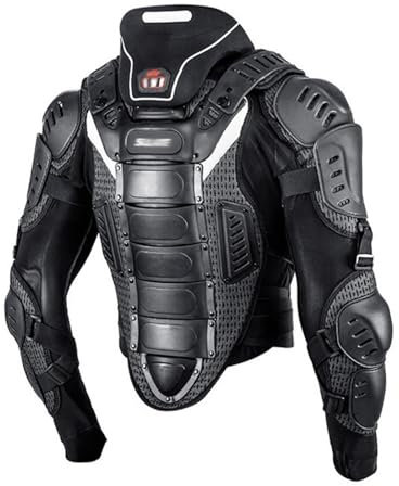 Motorrad-Körperpanzer-Sicherheitsschutz-Wirbelsäulenschutz-Schutz-Motorrad-Körperpanzer-Sicherheitsjacke with Neck Brace,L