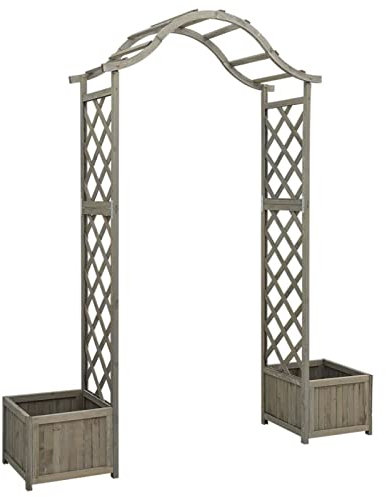 Rantry Arche à Rosiers en Bois de Sapin Massif - Jardinierie & Décoration Extérieure