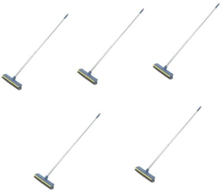 ULTECHNOVO 5pcs Indoor Floor Brush Soft Kitchen Broom Long Handle Shower Cleaning Brush for Bathroom Dust Broom for Grout Cleaning