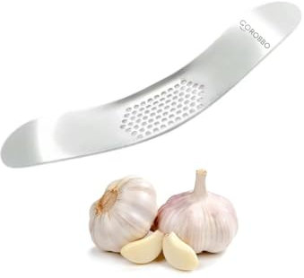 Premium Quality Garlic Presser Stainless Steel 304 Garlic Crusher Easy Prep Garlic Press Rocker Smart Kitchen Tool Dishwasher Safe