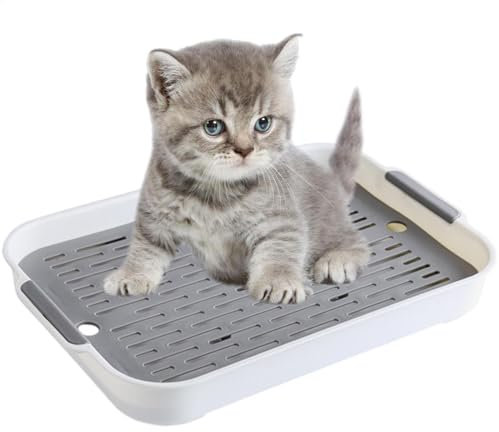 Kaninchentoilette | Haustier-Toilettentablett mit Drainage, Heimtierbedarf, für Chinchilla, Meerschweinchen, Hasen, Kätzchen, Katzen und andere kleine Haustiere