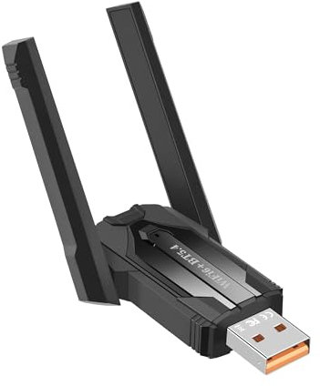Adaptador WiFi 6 Bluetooth 5.4 USB 2 en 1, doble banda 2,4/5 GHz ax900 Mbps para PC/portátil/escritorio, adaptador WiFi Bluetooth mini USB sin controlador, compatible con Windows 7/10/11