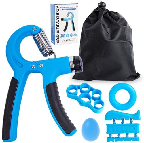 Hand Grip, Ghand Grip Musculation Avant Bras, Pack De 5 Entraîneurs De Doigts, Pince, Balle De Préhension, Renforcement Des Doigts, Anneau De Préhension