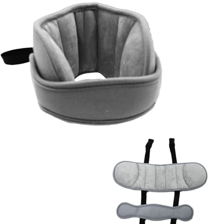 Peixiong Kids Car Seat Head Support, Car Seat Head Support Band for Children Adjustable Infants and Baby Neck Head Support for Car Seat Offers Protection Safety for Kids Grey Head Supports (Grey)
