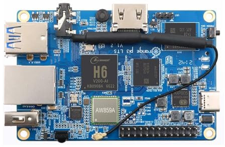 OrangePi 3 LTS Quad Core 64 Bit Mini-PC-Board mit 2 GB LPDDR3 8 GB EMMC Flash, unterstützt Android 9.0, Ubuntu, Debian (SingleBoard)